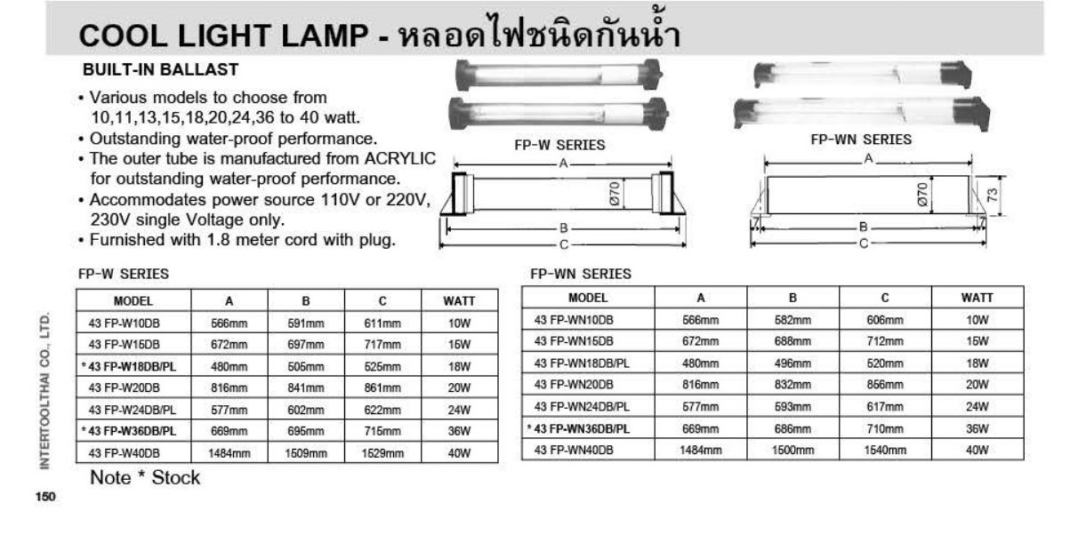 Cool Light Machine Lamp 70mm